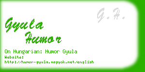 gyula humor business card